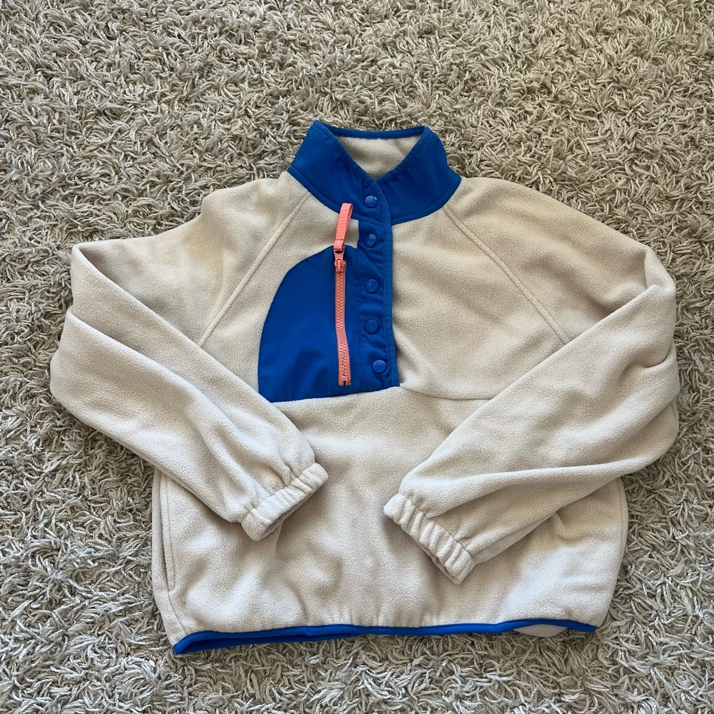 Womens HIPPIE ROSE Button Up Cropped Sweatshirt SIZE Small